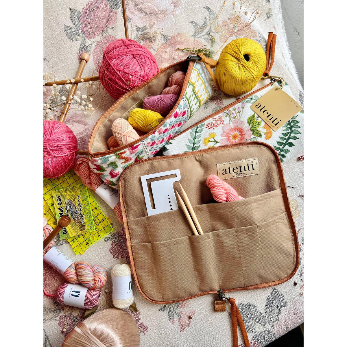 Atenti-Florence Needles, Hooks, and Tools Case-craft organizer-gather here online