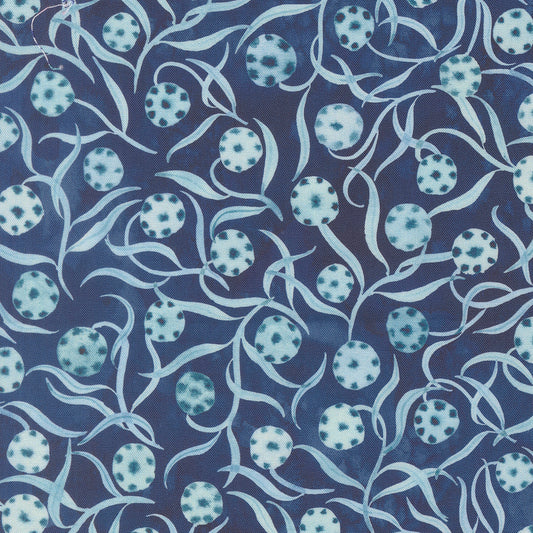 Moda-Lil Sprout Navy-fabric-gather here online