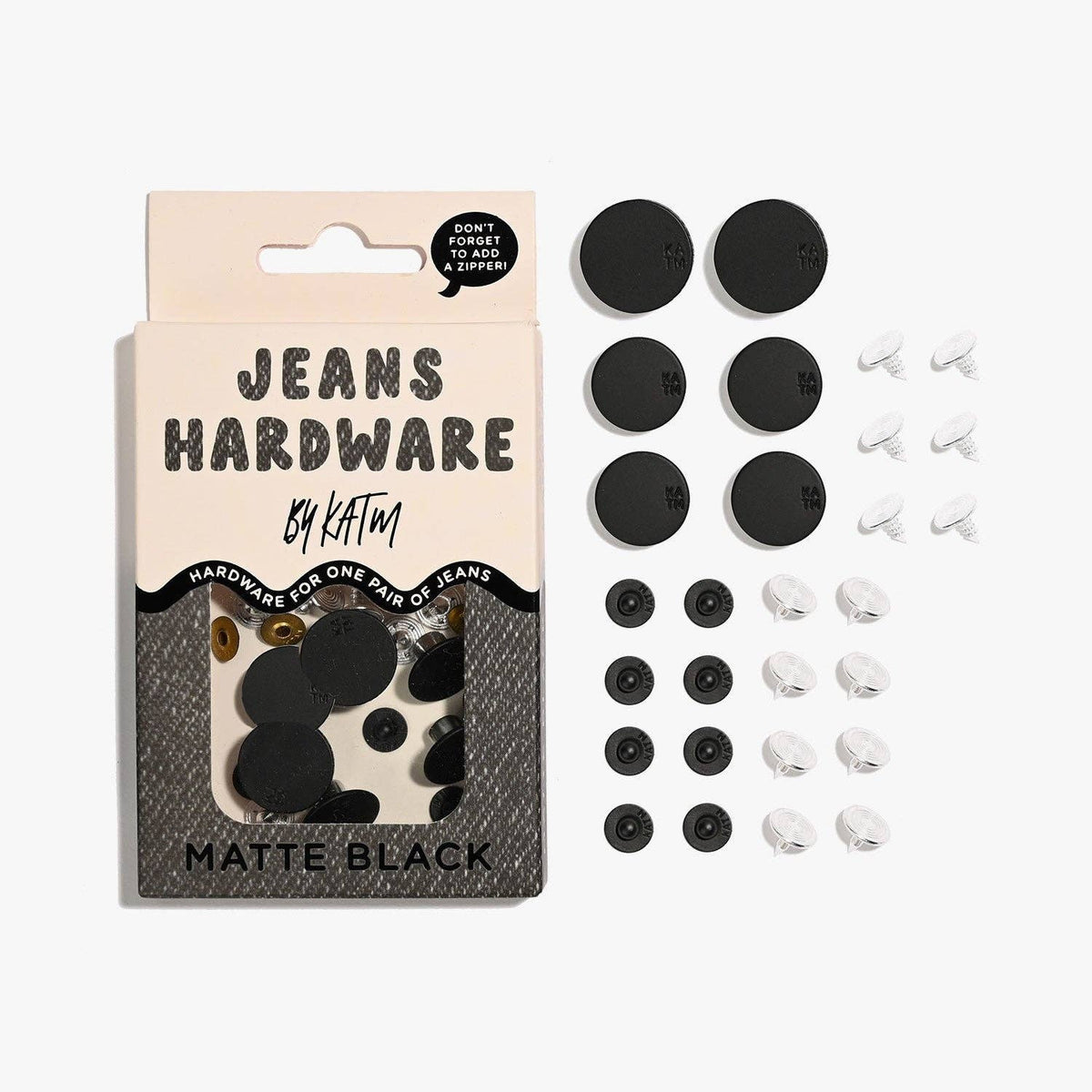 Kylie and The Machine-Jeans Hardware Kit - Matte Black-hardware kit-gather here online
