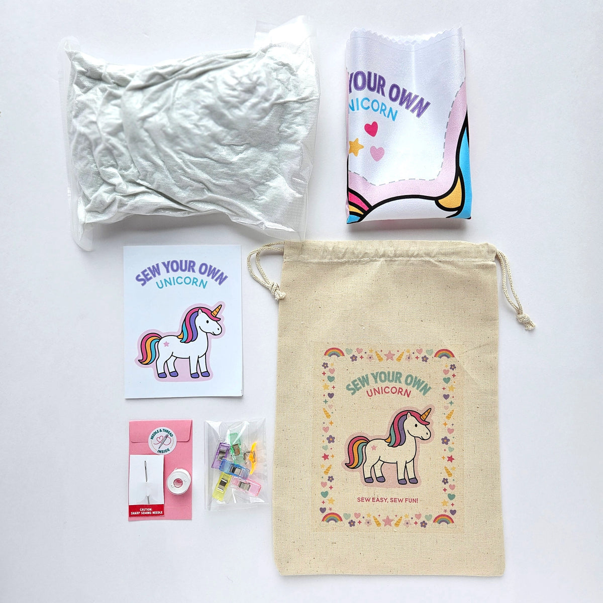 Nickwilljack-DIY Unicorn Complete Sewing Kit-sewing kit-gather here online
