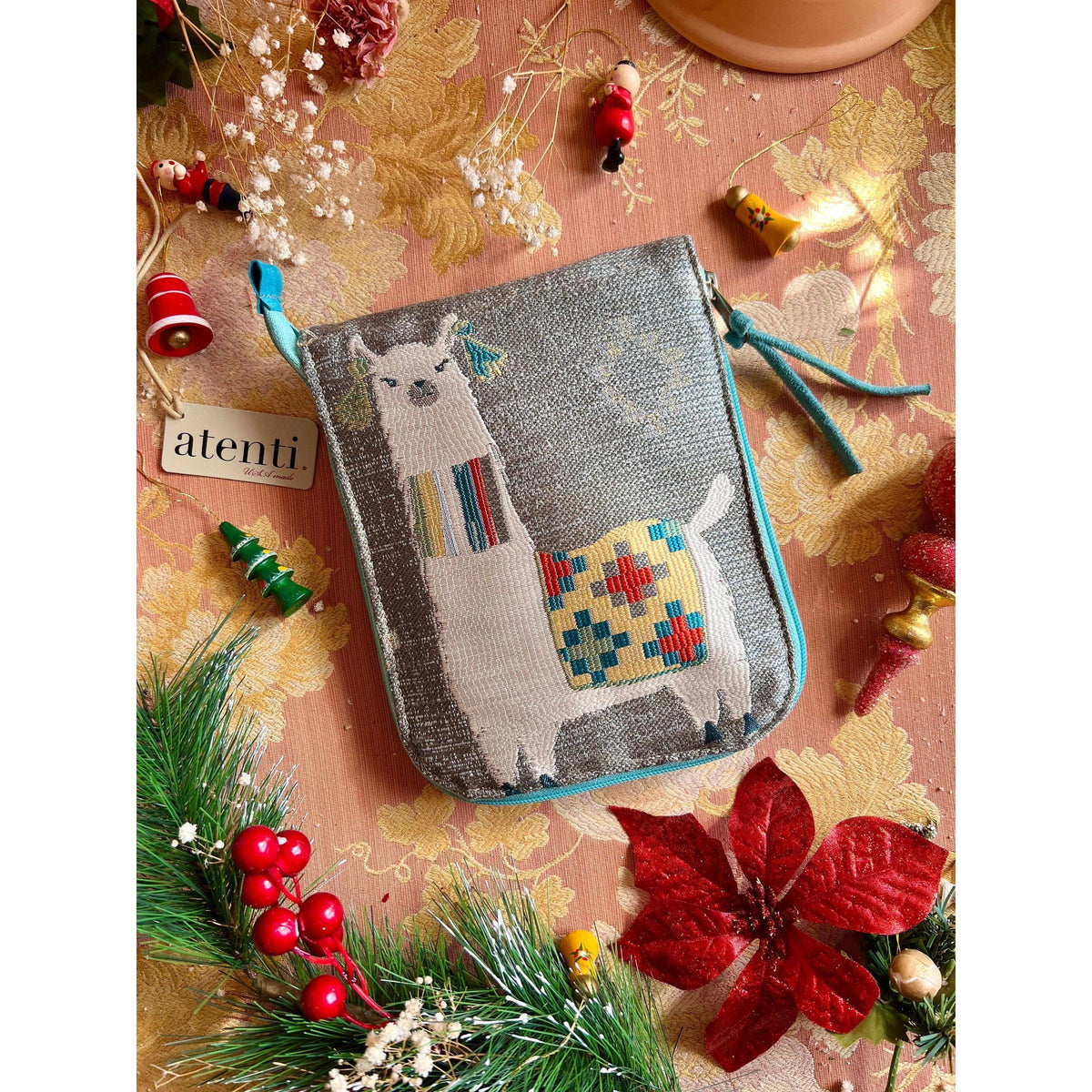 Atenti-Mamallama Circular Case - Grey-craft organizer-gather here online