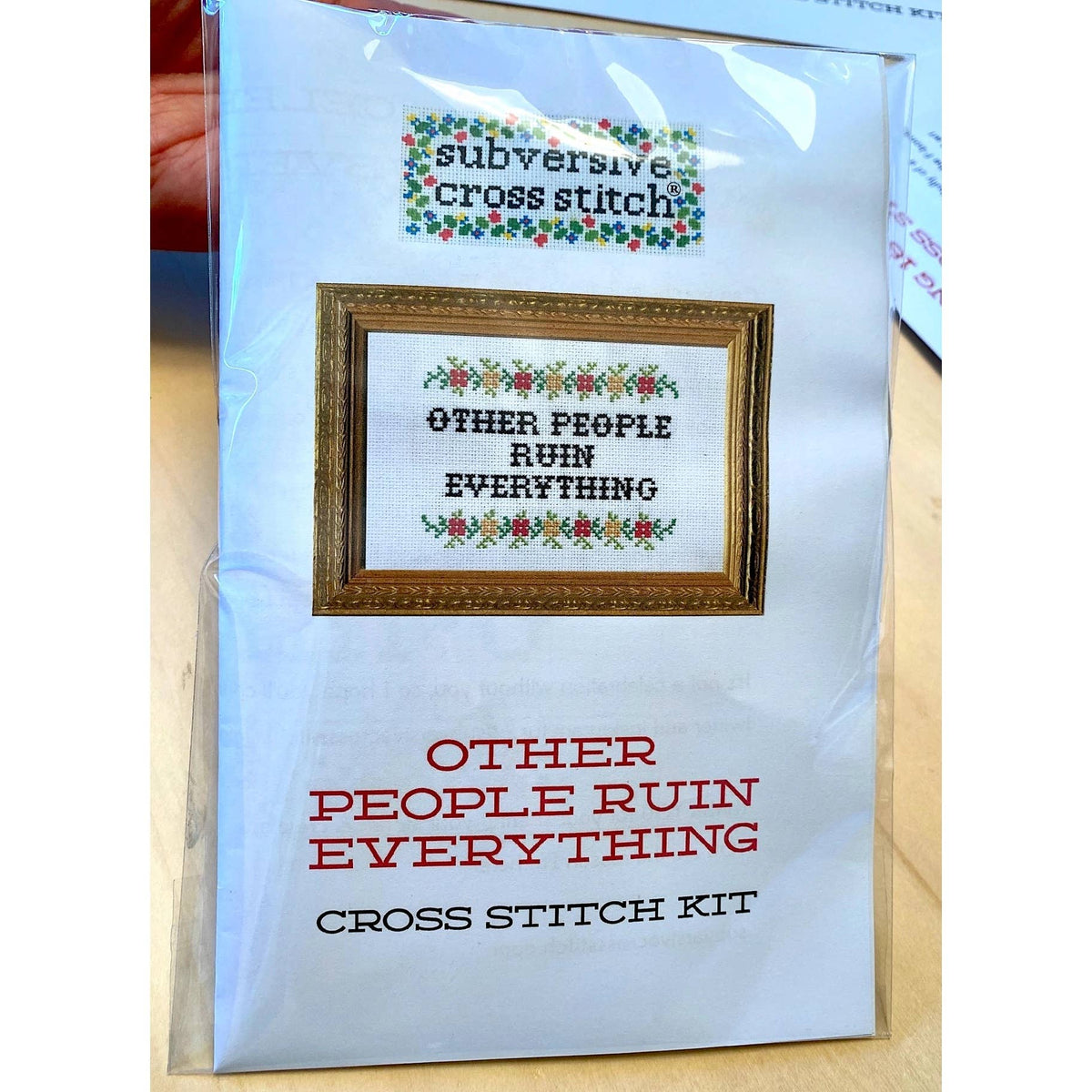 Subversive Cross Stitch-Your Anxiety is Lying to You Deluxe Cross Stitch Kit-xstitch kit-gather here online