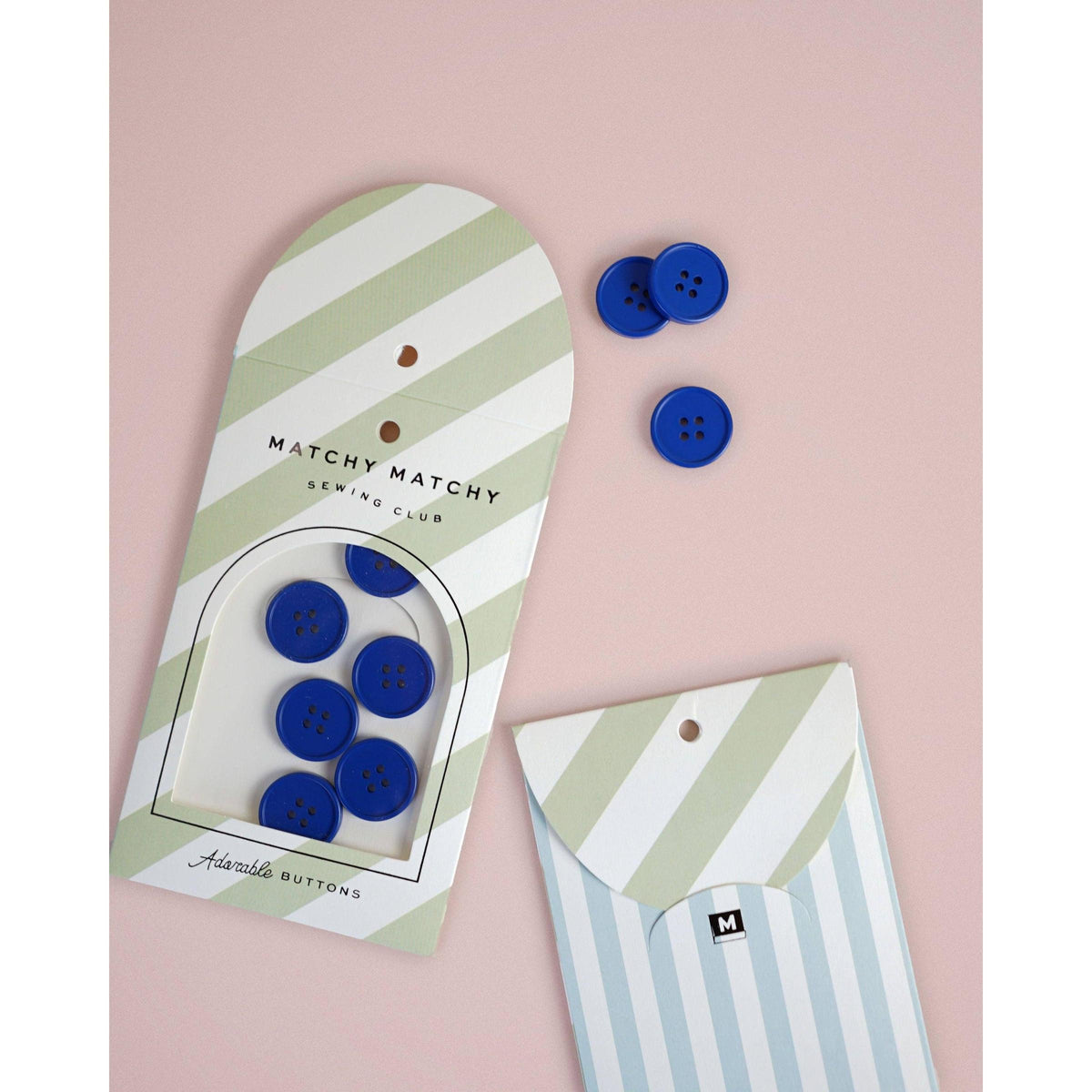 Matchy Matchy Sewing Club-Cobalt Retro Buttons-button-gather here online
