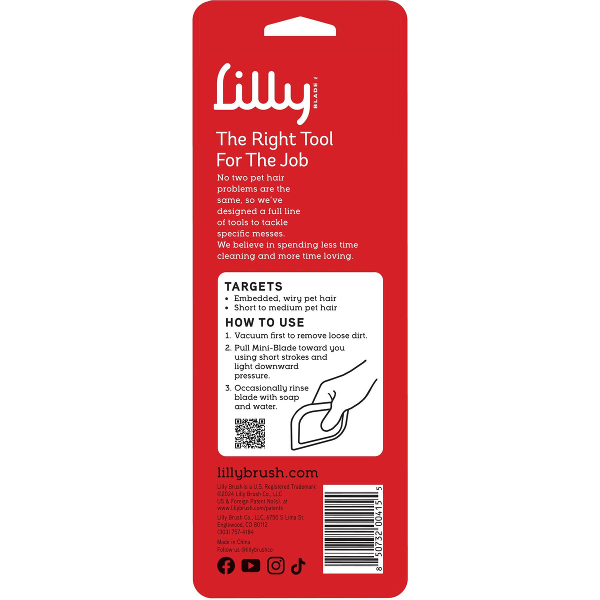 Lilly Brush-Mini Blade-garment care-gather here online