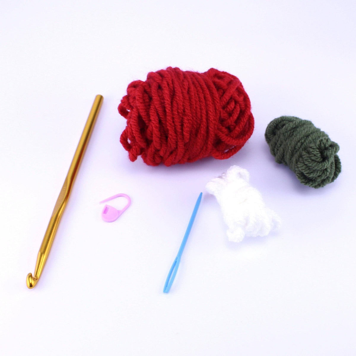 Citizens Crochet-Strawberry Cat Hat - Beginner Crochet Kit-knitting / crochet kit-gather here online