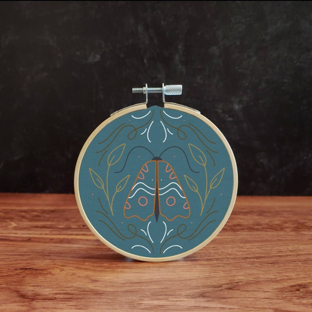 Holly Oddly-Moth, 4" Embroidery Kit-embroidery kit-gather here online