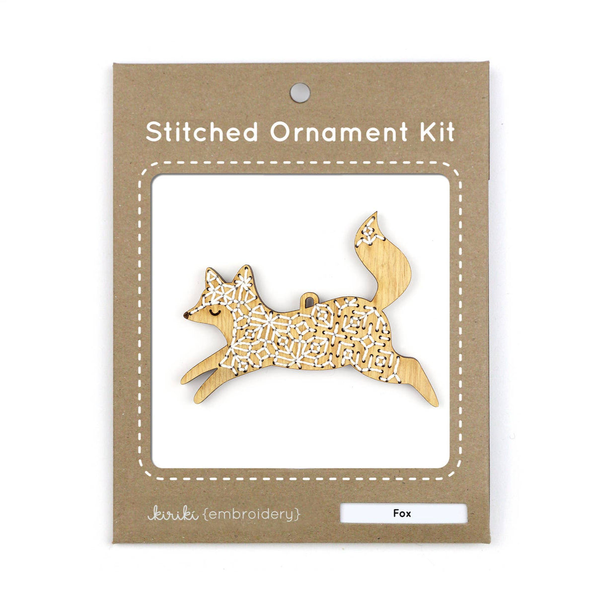 Kiriki Press-Fox DIY Ornament Kit-embroidery kit-gather here online