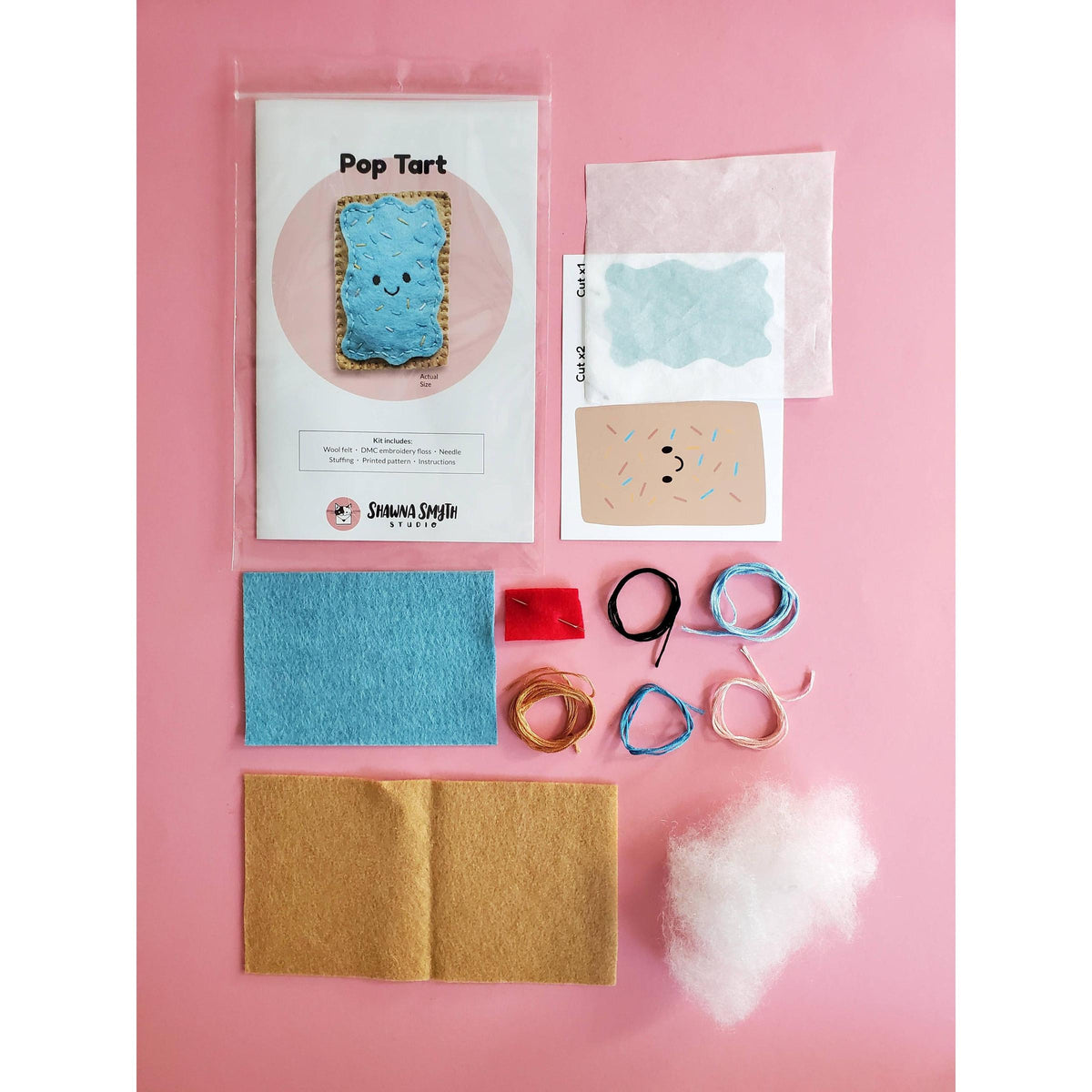 Shawna Smyth Studio-Poptart DIY Felt Kit-sewing kit-gather here online