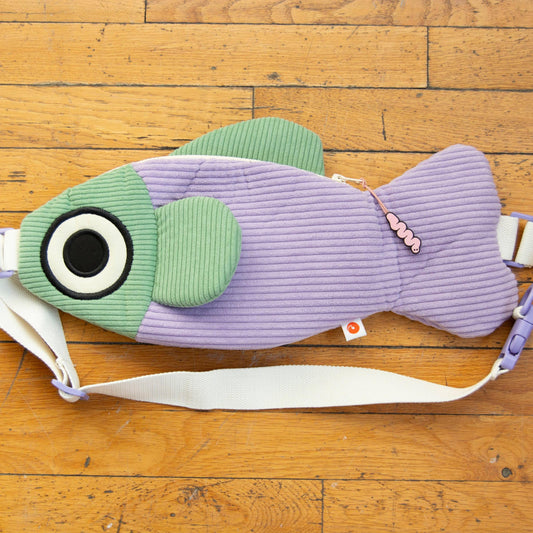 Curlworks-The Fish Bag - Lavender / Sage-bags & baskets-gather here online