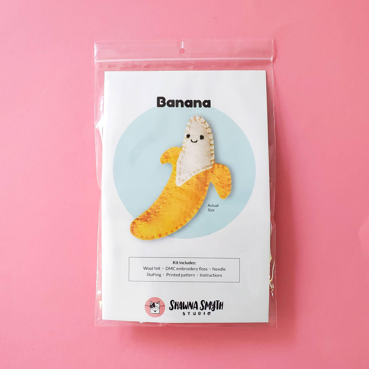 Shawna Smyth Studio-Banana DIY Felt Kit-sewing kit-gather here online