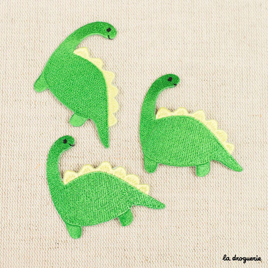 LA DROGUERIE-Diplodocus Dino Iron-On Patch-patches + pins-gather here online