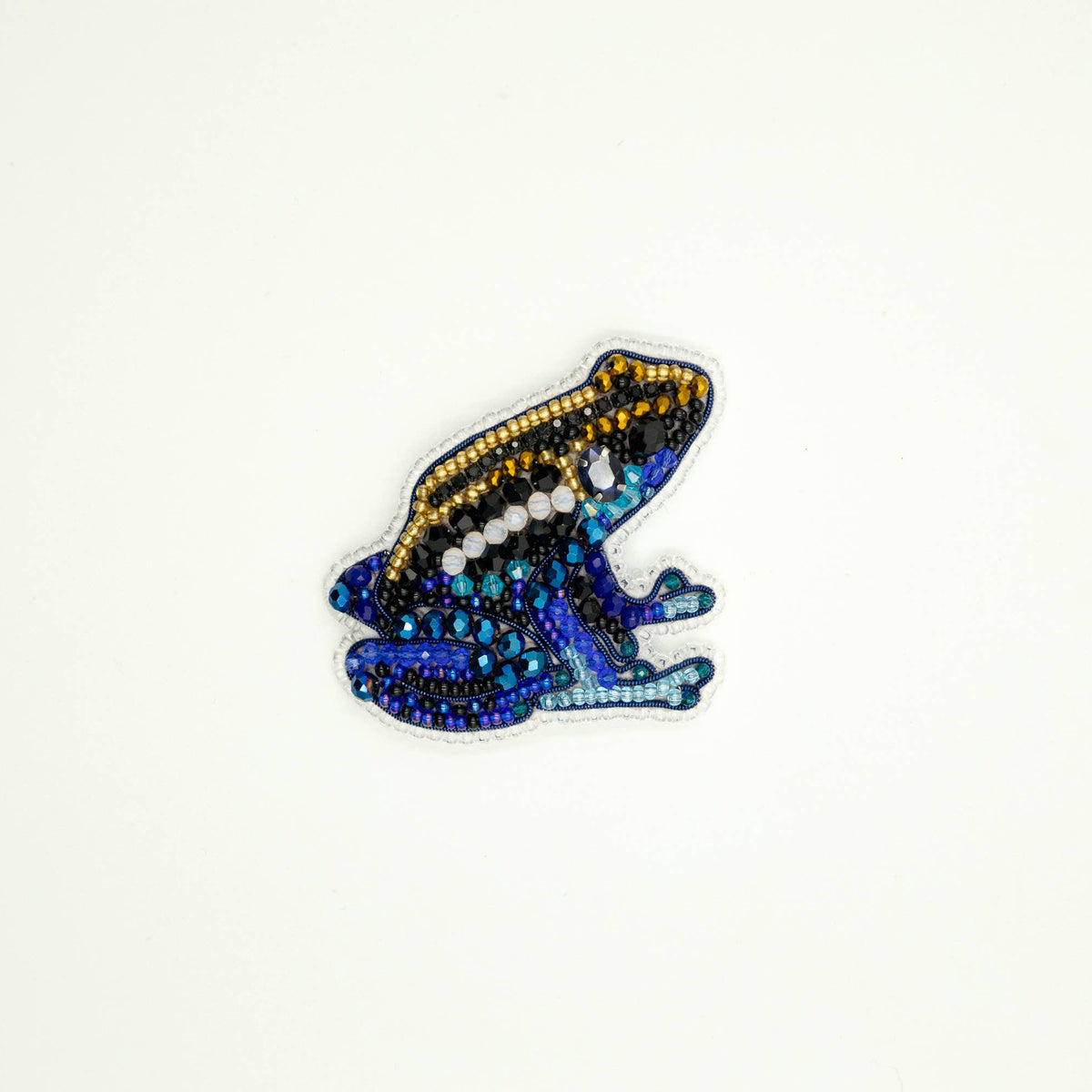 CraftShopOnline-Bead Embroidery Kit: DIY Seed Bead Frog Brooch-craft kit-gather here online