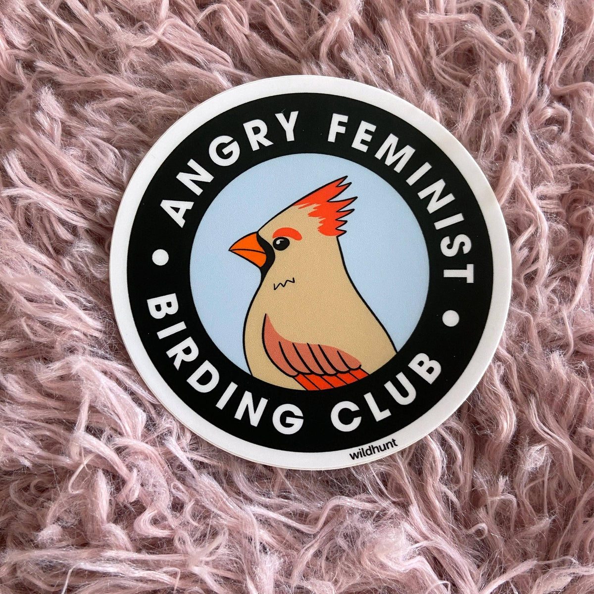 Wild Hunt-Angry Feminist Birder's Club Vinyl Sticker-sticker-gather here online