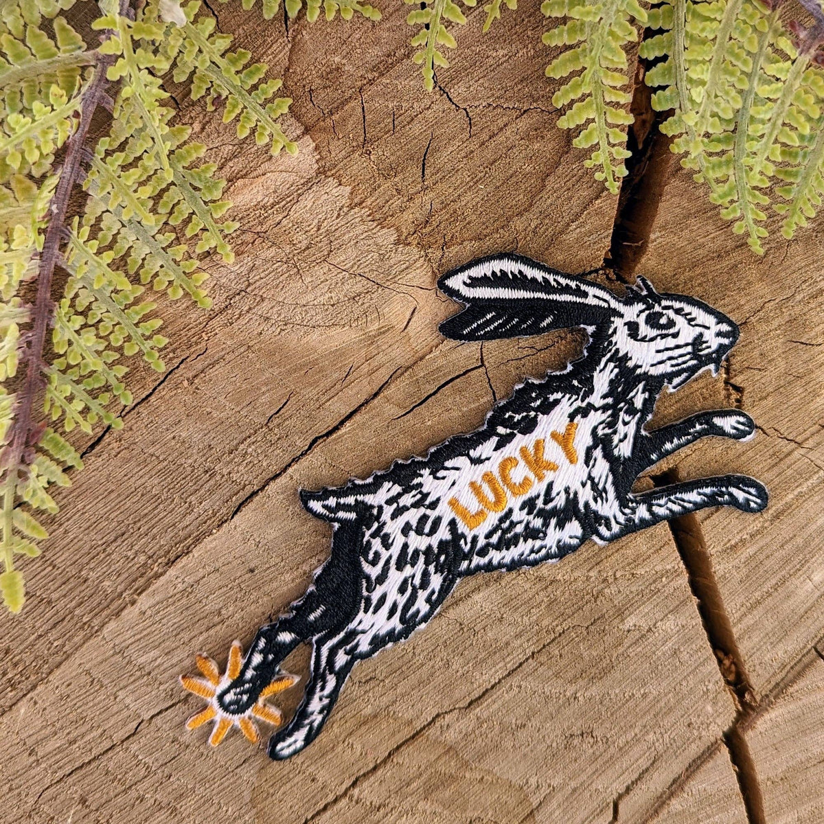 ilikesara-Lucky Rabbit's Foot Iron-On Patch-patches + pins-gather here online