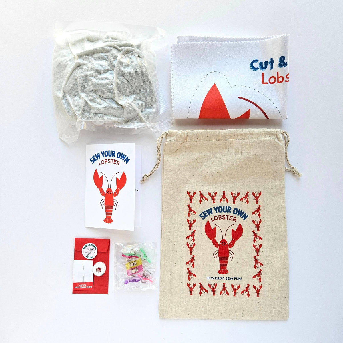 Nickwilljack-DIY Beginner Lobster Sewing Kit-sewing kit-gather here online