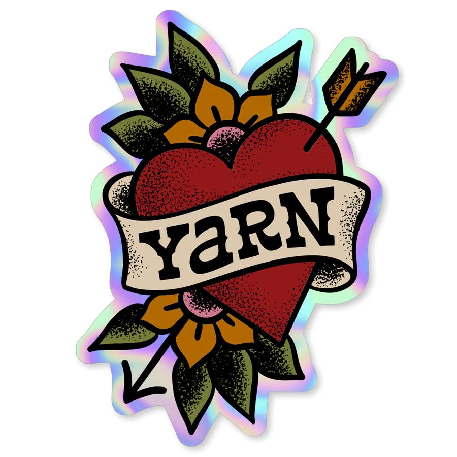 Shelli Can-Yarn Tats: Full Heart Sticker-sticker-gather here online