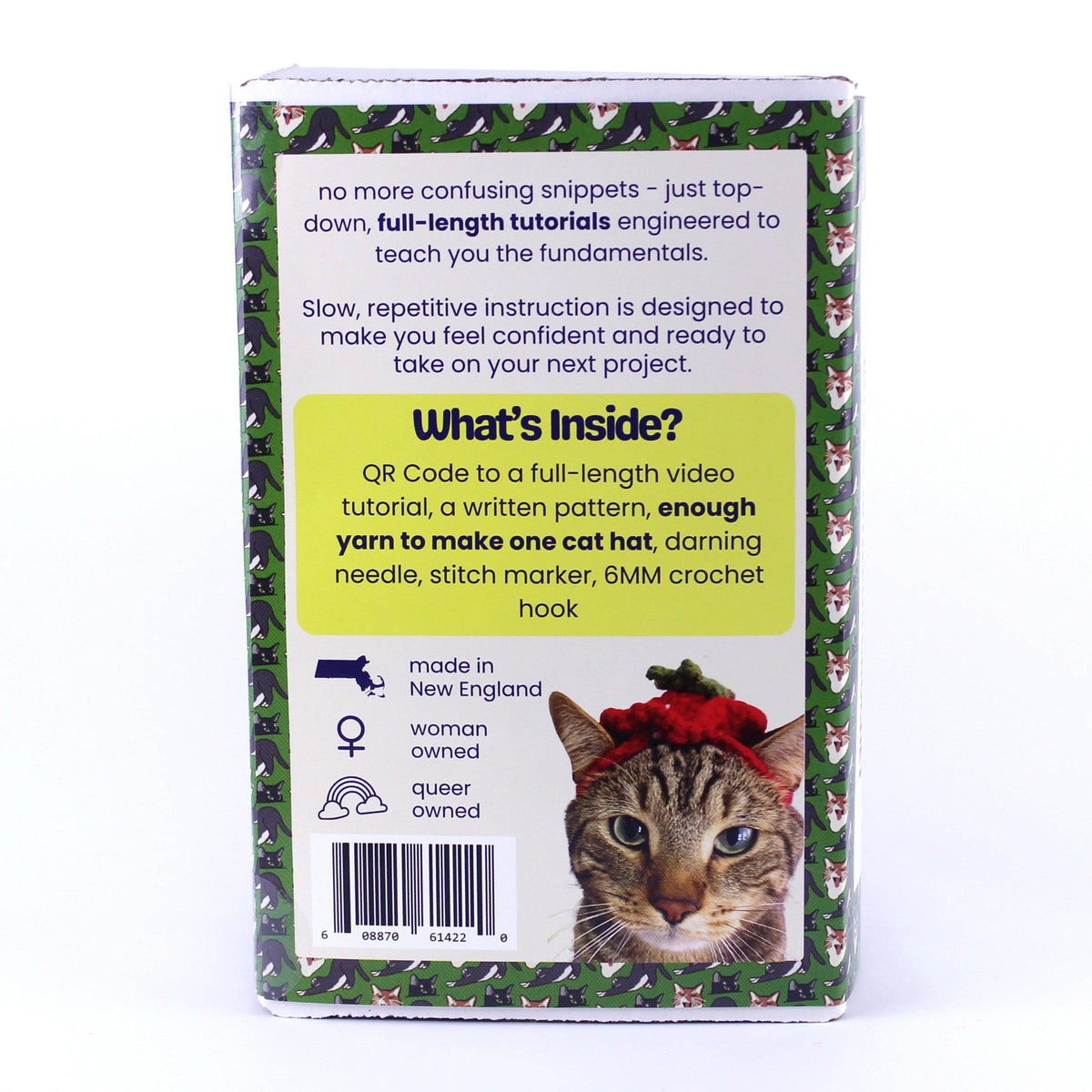 Citizens Crochet-Strawberry Cat Hat - Beginner Crochet Kit-knitting / crochet kit-gather here online