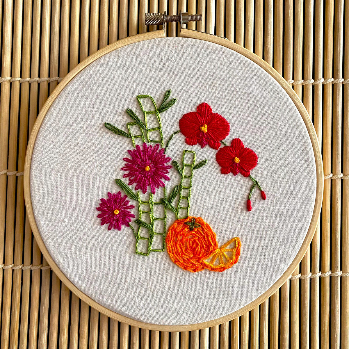 Stitches By Tiff-Lucky Bouquet Lunar New Year Embroidery Kit-embroidery kit-gather here online