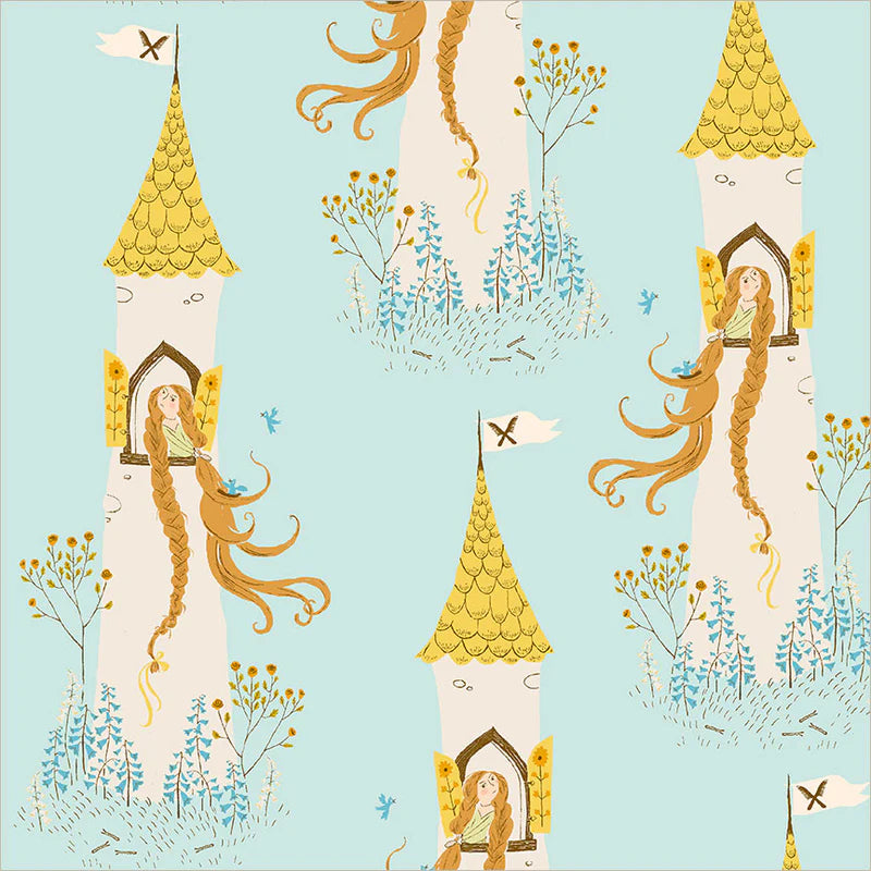 Windham Fabrics-Rapunzel Aqua-fabric-gather here online