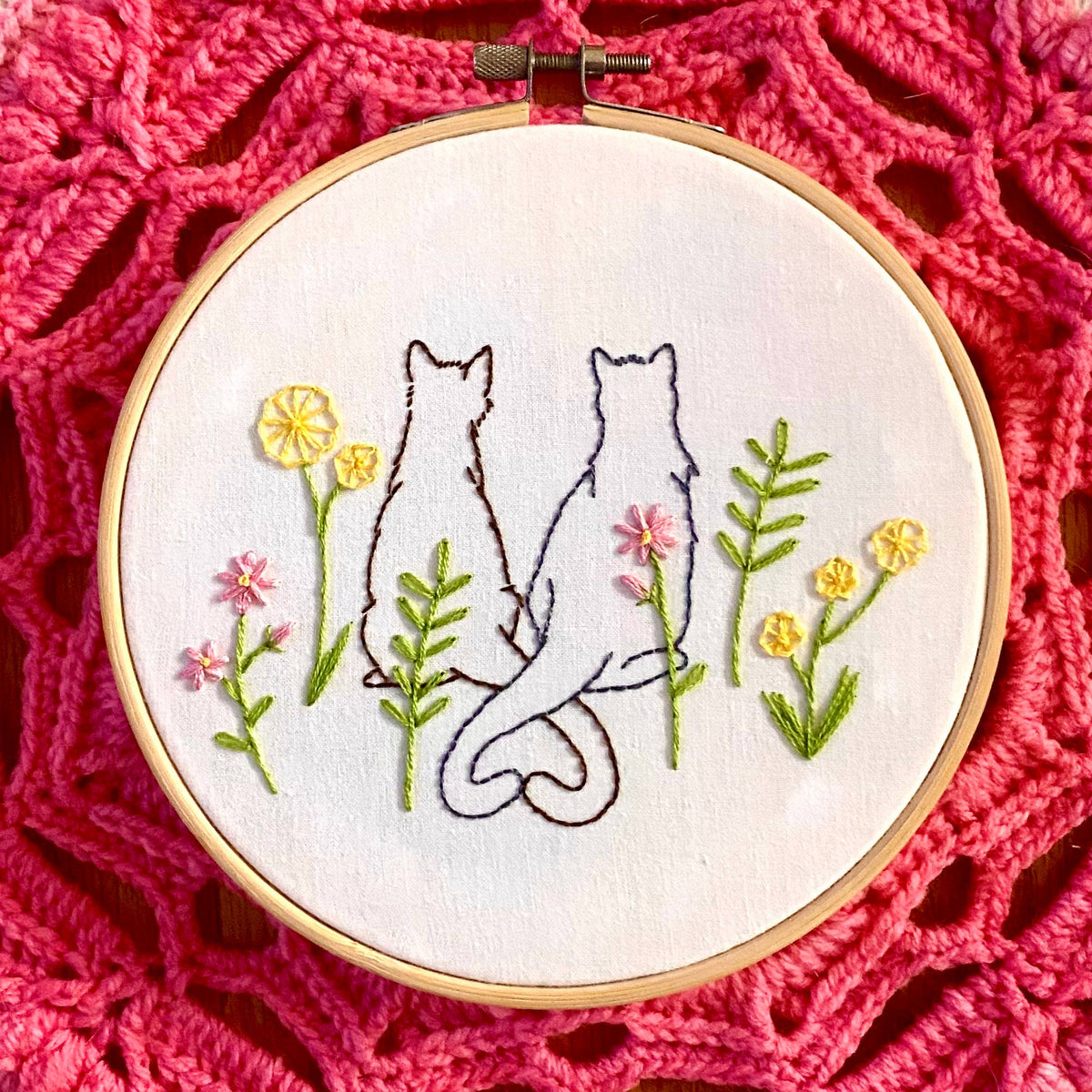 Stitches By Tiff-Purr of Heart Embroidery Kit-embroidery kit-gather here online