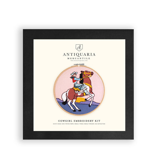 Antiquaria-Cowgirl 6" Embroidery Kit-embroidery kit-gather here online