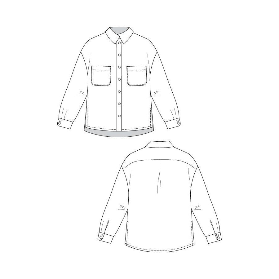 Named Clothing-Silmu Shirt & Shirt Dress Pattern-sewing pattern-gather here online