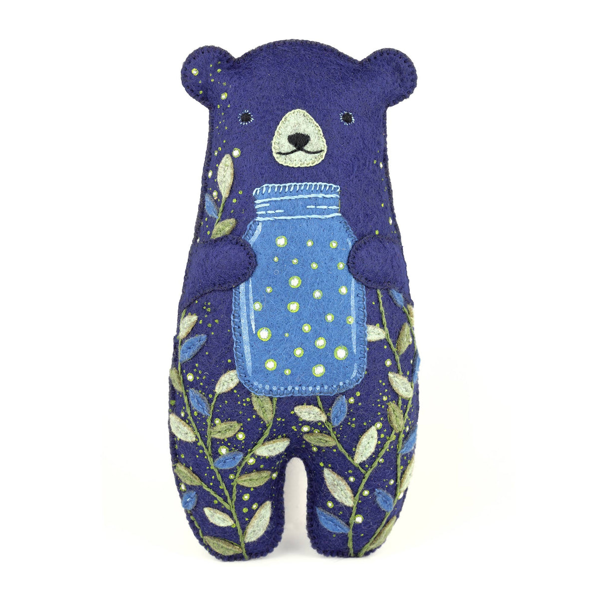Kiriki Press-Glowbear Felt Doll Kit-embroidery kit-gather here online