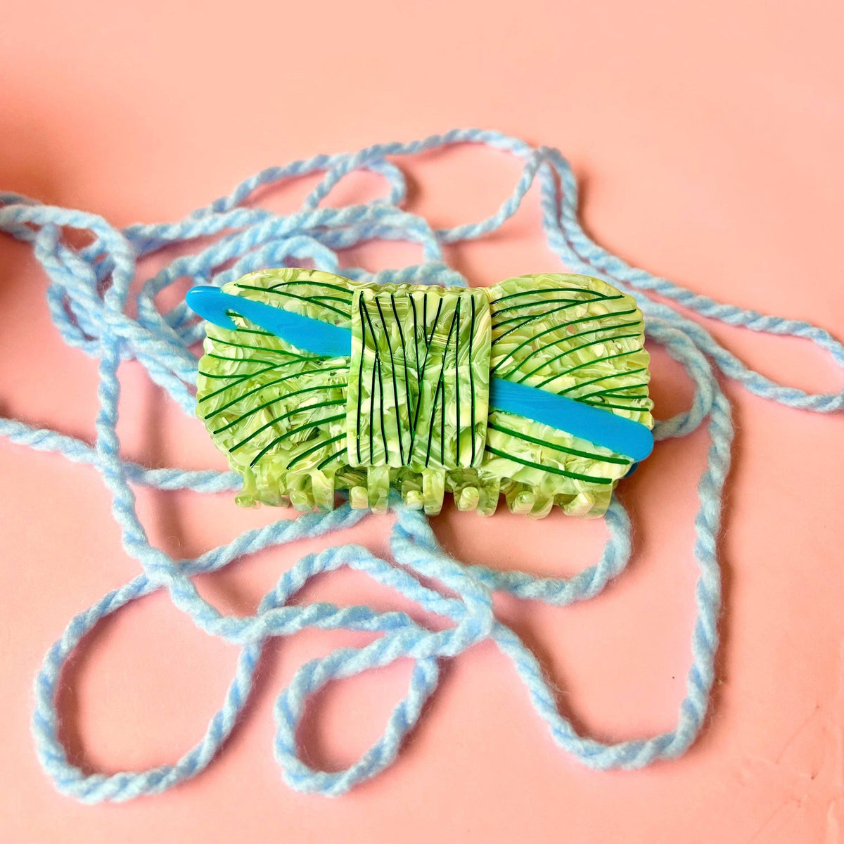 The Peach Fuzz-Crochet Yarn Hair Claw-accessory-gather here online