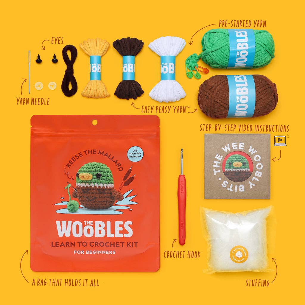 The Woobles-Reese the Mallard Crochet Kit-knitting / crochet kit-gather here online