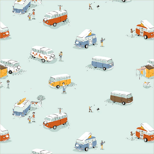 Windham Fabrics-Bus Aqua-fabric-gather here online