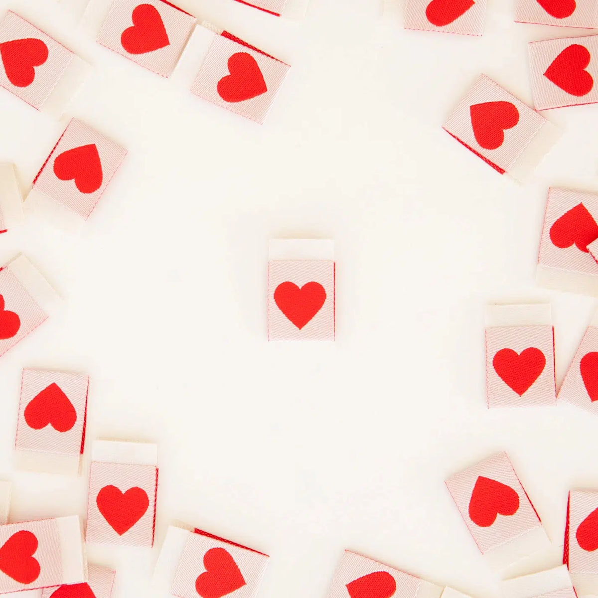 Sarah Hearts-Red Heart Woven Labels-notion-gather here online