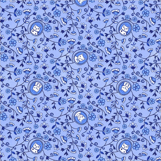 Windham Fabrics-Purry Portraits Sky-fabric-gather here online