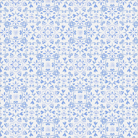 Windham Fabrics-Azulejo White/Blue-fabric-gather here online