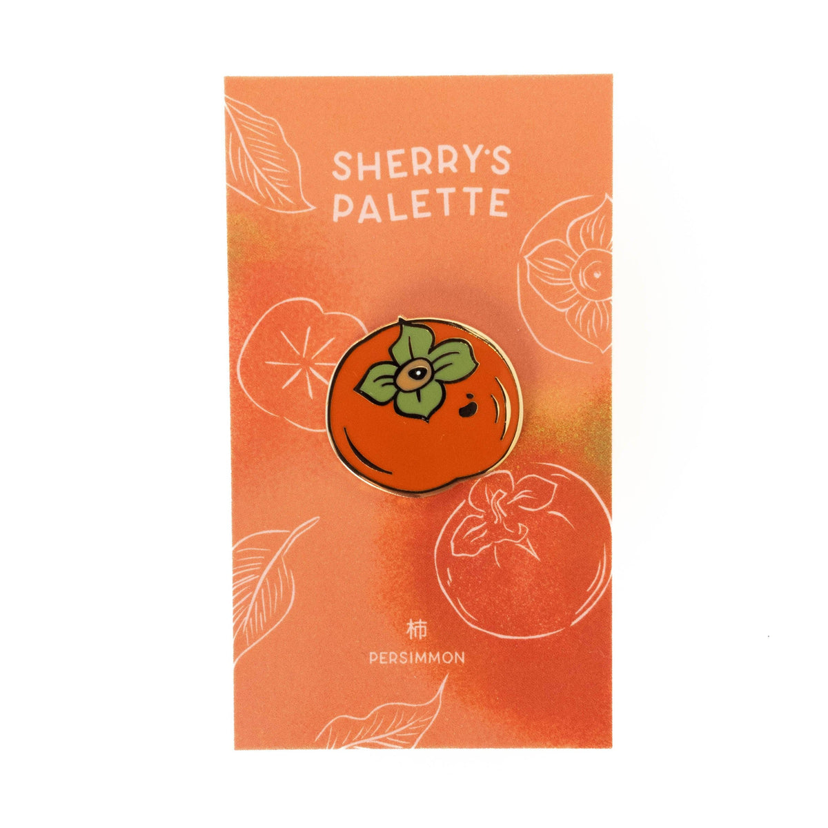 Sherry's Palette-Persimmon Enamel Pin-patches + pins-gather here online