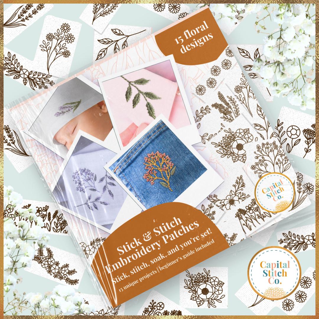 Capital Stitch Co.-Floral Stick and Stitch Embroidery Kit-embroidery kit-gather here online