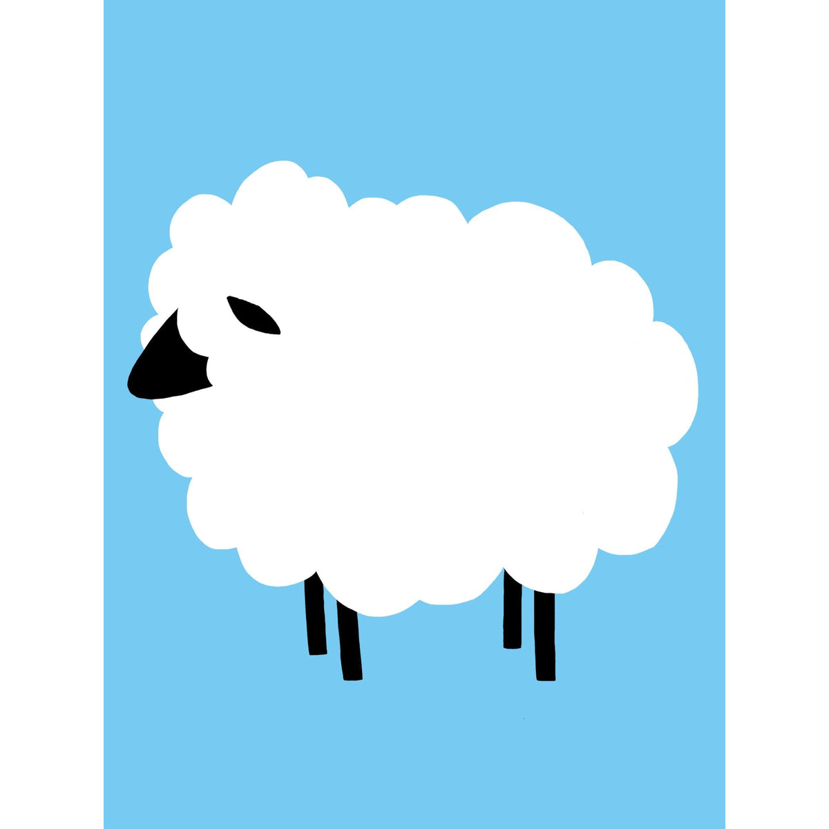 Hot Dang Press-One Big Iron-On Sheep Transfer-patches + pins-gather here online