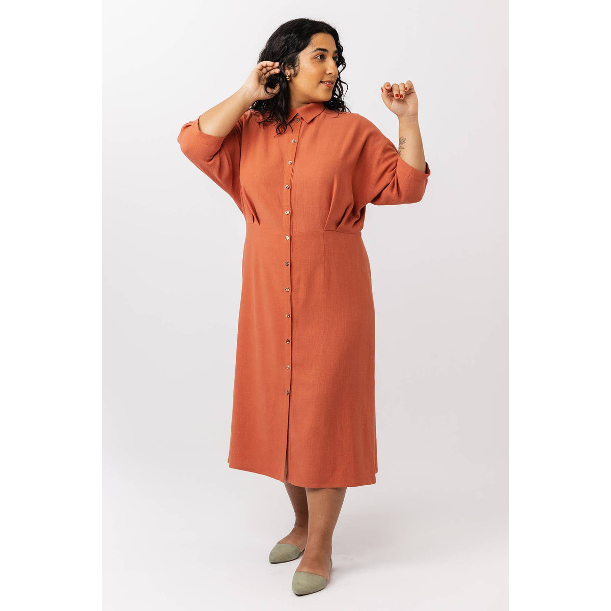 Named Clothing-Silmu Shirt & Shirt Dress Pattern-sewing pattern-gather here online