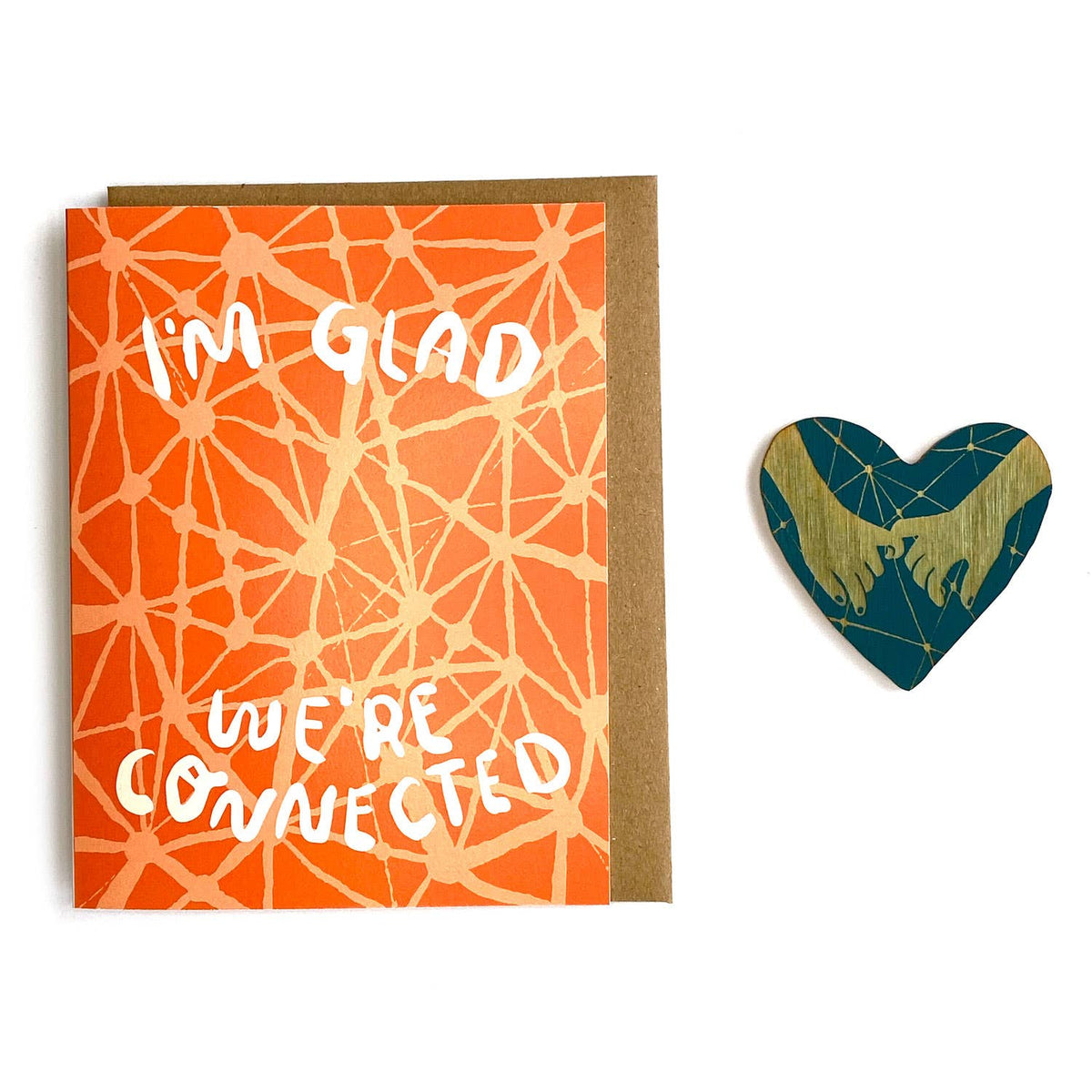 SnowMade-I'm Glad We're Connected - Magnet w/ Card-greeting card-gather here online