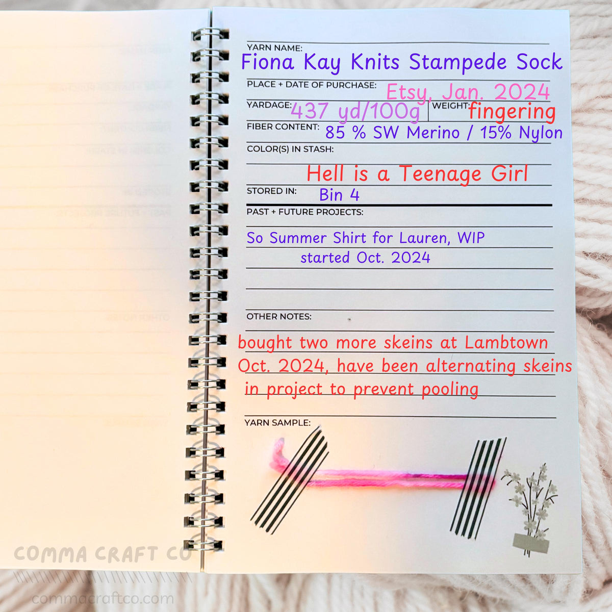 Comma Craft Co-Yarn Dictionary - Project Notebook-journals-gather here online