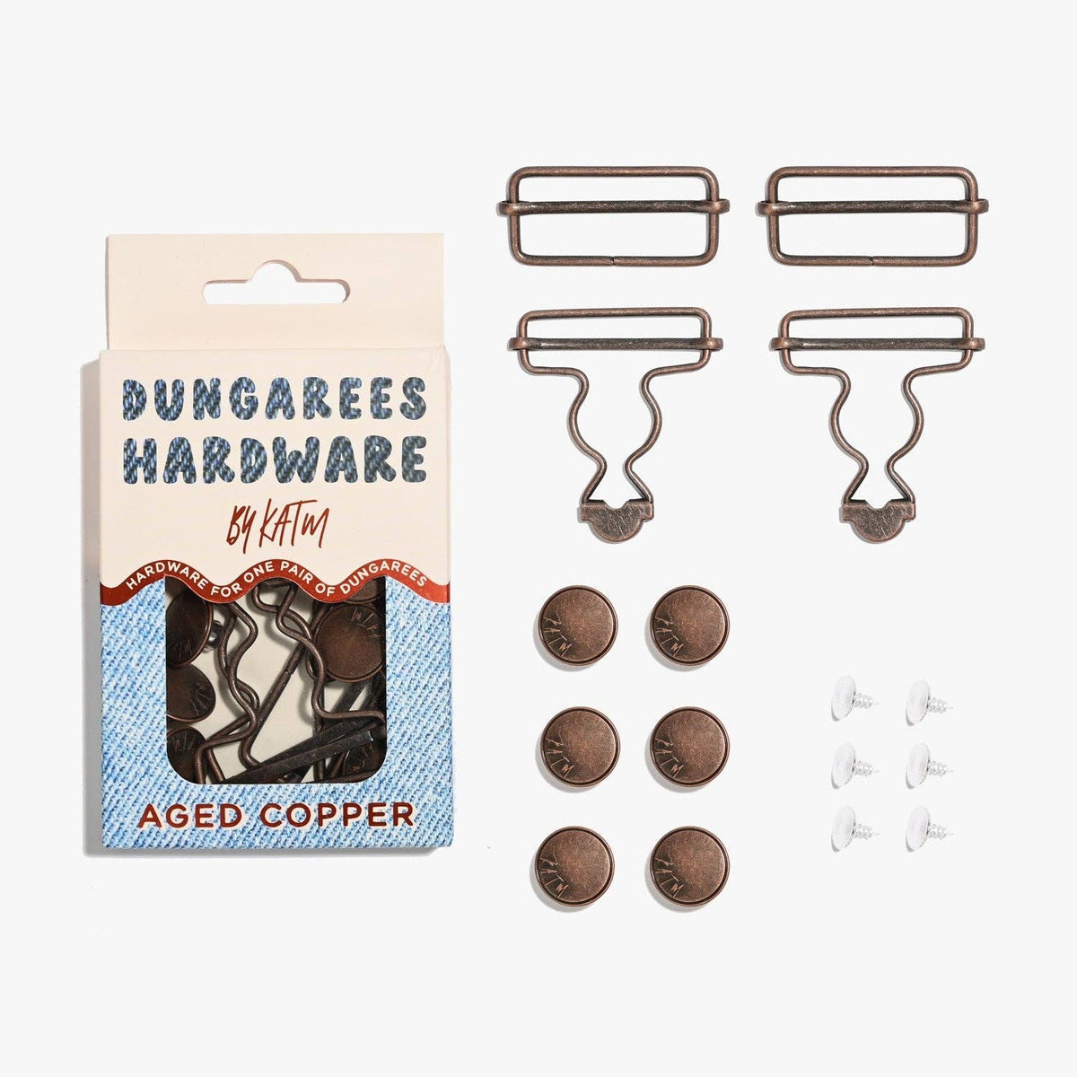 Kylie and The Machine-Dungarees Hardware Kit - Aged Copper-hardware kit-gather here online