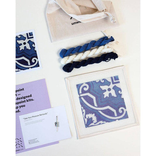 Unwind Studio-Portuguese Tiles Needlepoint Kit - Fontainhas-embroidery kit-gather here online