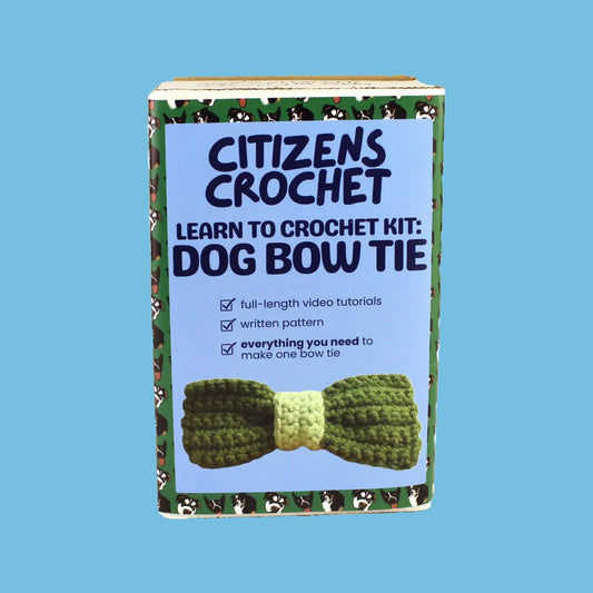 Citizens Crochet-Dapper Dog Bowtie - Beginner Crochet Kit-knitting / crochet kit-gather here online