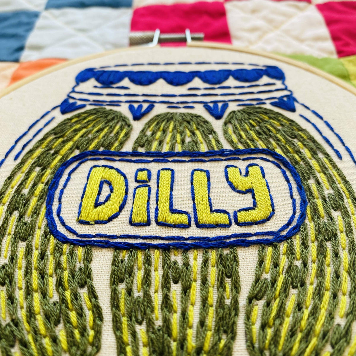 Hook, Line & Tinker-Pickles Embroidery Kit-embroidery kit-gather here online