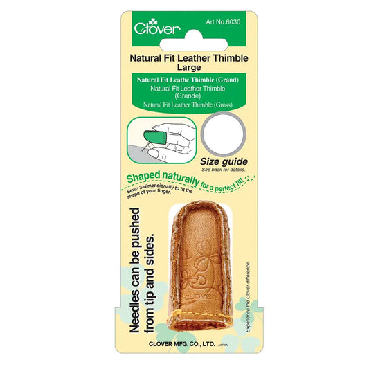 Clover-Natural Fit Leather Thimble - Large-sewing notion-gather here online