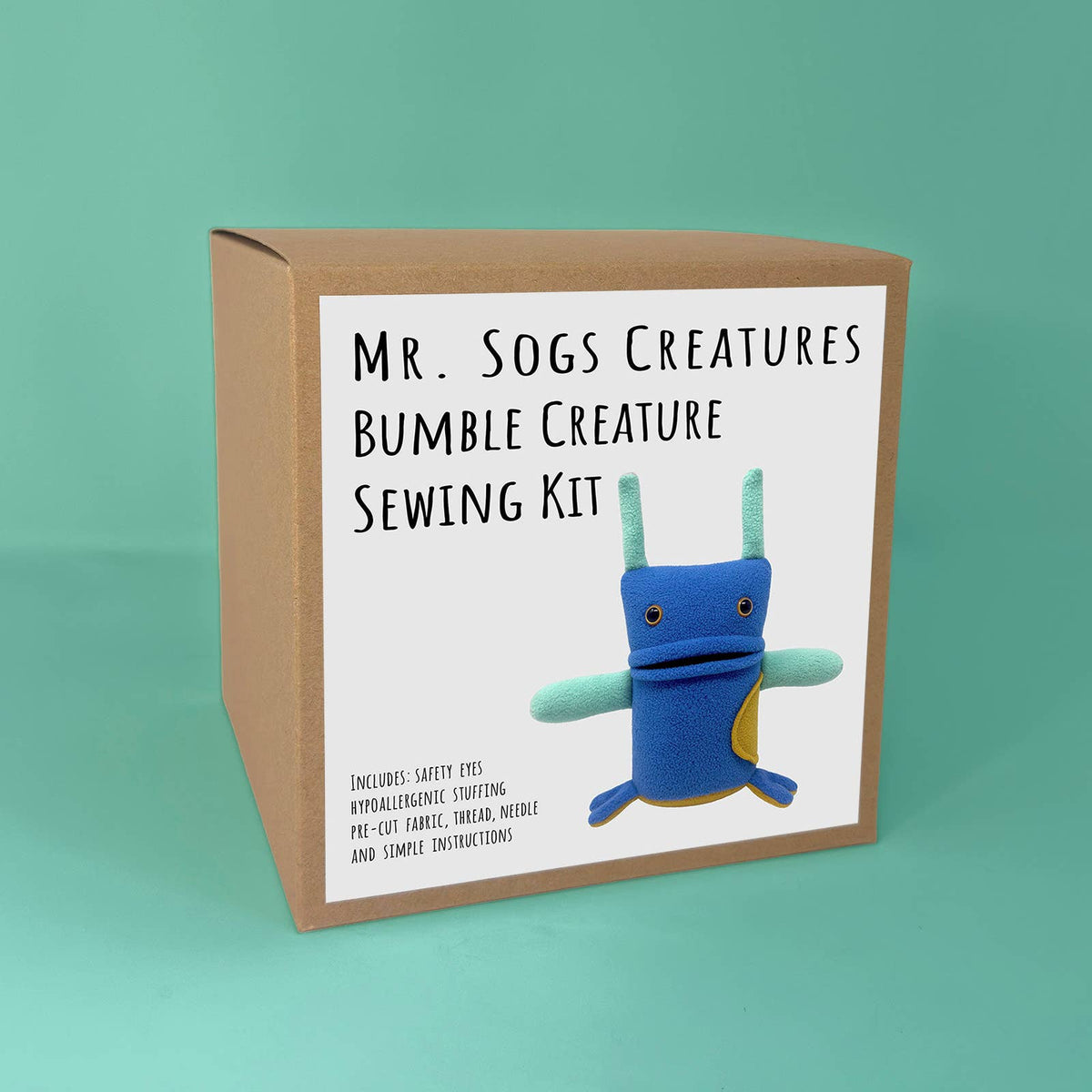 Mr. Sogs-Bumble Creature Sewing Kit - Blue-craft kit-gather here online