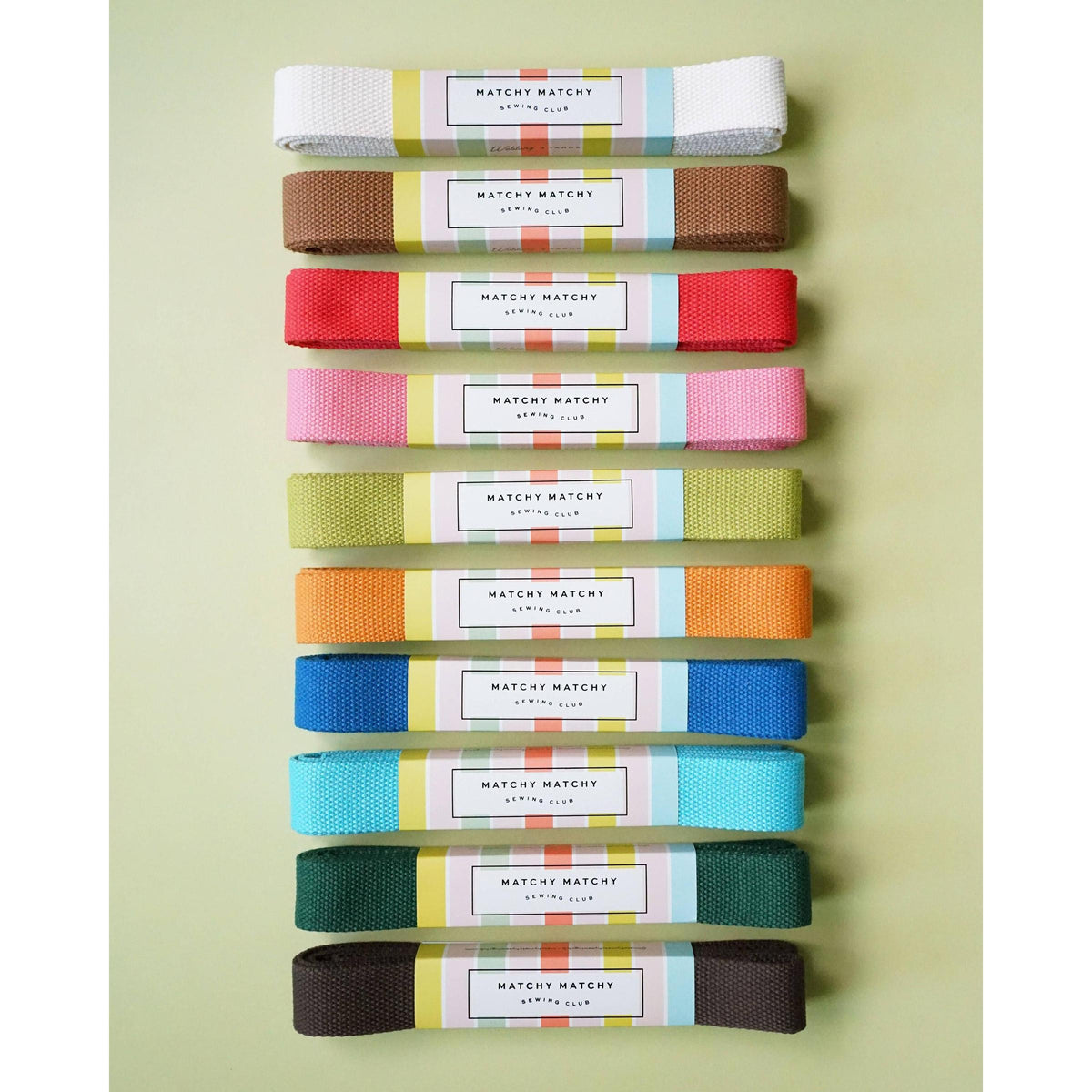 Matchy Matchy Sewing Club-Pink Webbing 1.25"-trim-gather here online