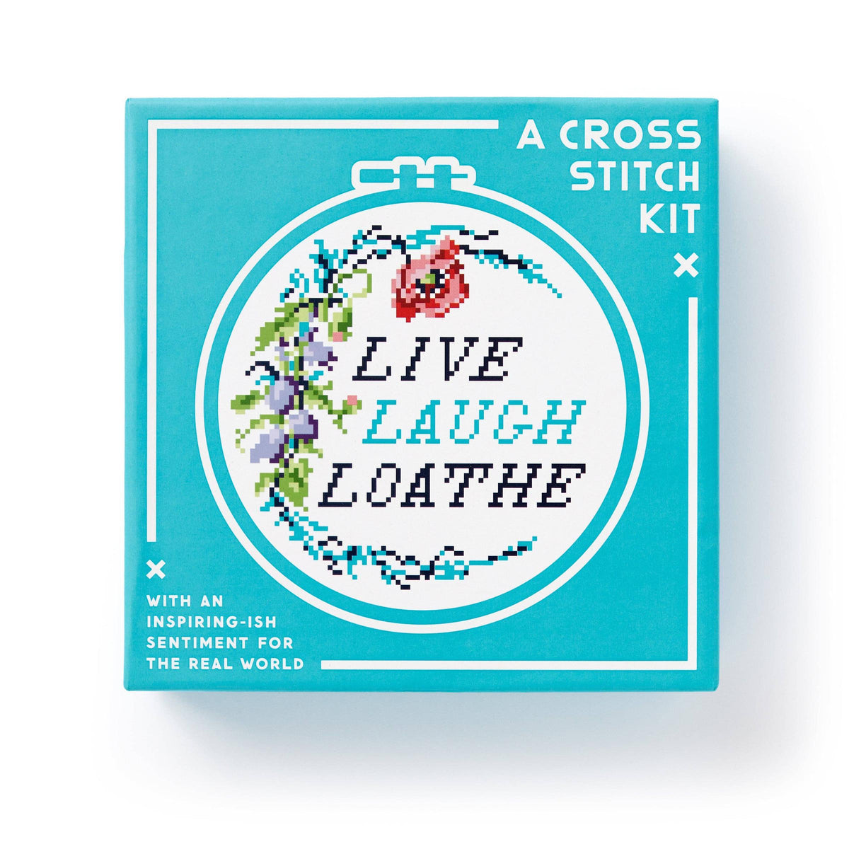 Chronicle Books-Brass Monkey Live Laugh Loathe Cross Stitch Kit-xstitch kit-gather here online