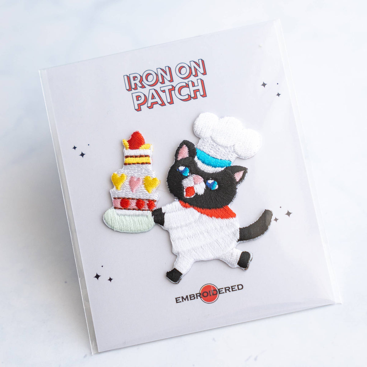 U PLUS INC-Baker Cat Iron-On Patch-patches + pins-gather here online