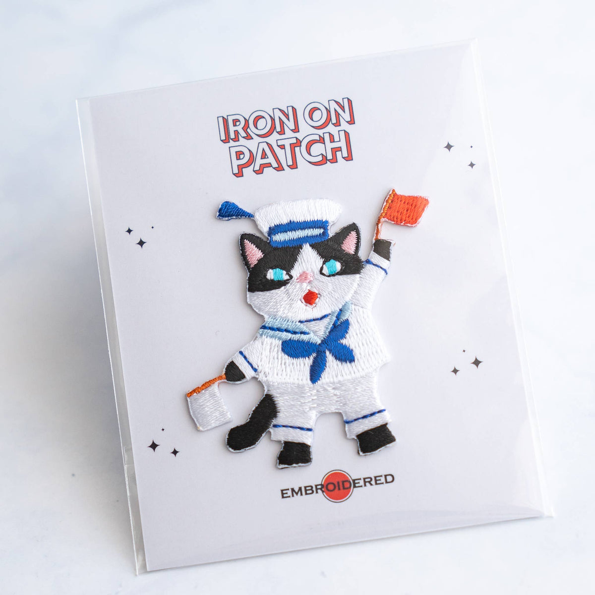 U PLUS INC-Sailor Cat Iron-On Patch-patches + pins-gather here online