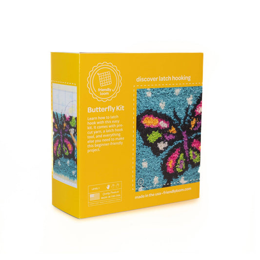 Friendly Loom-Butterfly Latch Hooking Kit-craft kit-gather here online